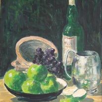 still life with pewter mug