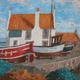 boats on pier by the gyles, pittenweem
