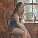 girl seated by window
