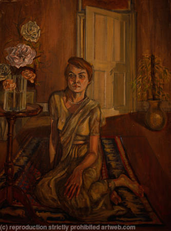 Woman in Green Sari