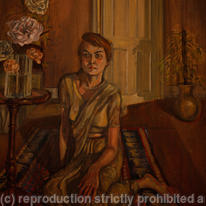 Woman in Green Sari