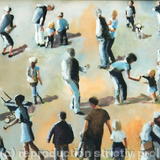 Passers By - Oil on board