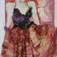 pink lady | (sold) | | oils and textile pink lady