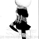 Young African Woman - Pen Drawing