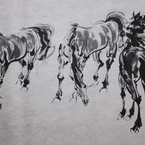 4 horses together