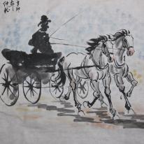 2-white-horse carriage
