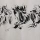 8 horses dancing in… | £357 | | water and ink on chinese rice paper 8 horses dancing in…