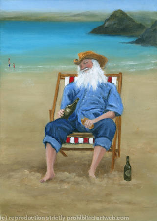 Mac In deck chair