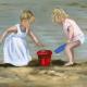 Two girls at play
