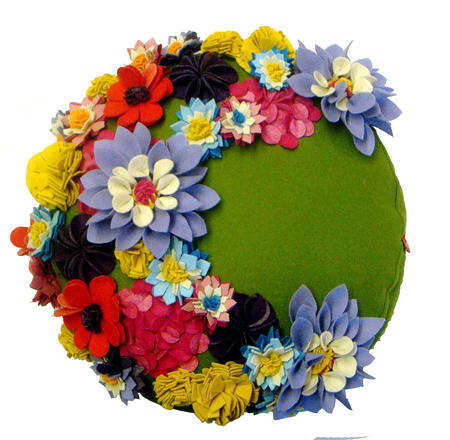 floral circle cushion