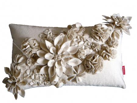 Cream Floral Cushion