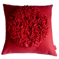 red on red looped cushion