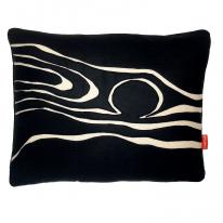 black and cream (style E) woodgrain cushion