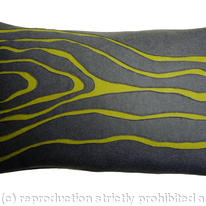 grey and green (style B) woodgrain cushion