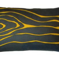 grey and yellow (style B) woodgrain cushion