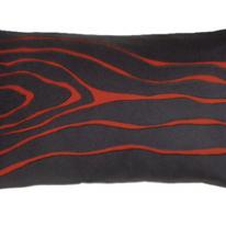 grey and orange (STYLE B) woodgrain cushion
