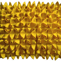 yellow origami cushion