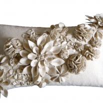 cream floral cushion