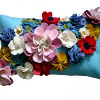 pastel floral cushion