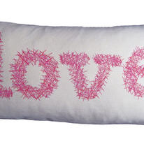 pink and red LOVE  cushion