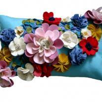 Pastel floral cushion