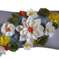 Spring floral cushion