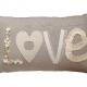 cream linen LOVE cushion