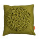 green loop cushion | | | wool/viscose felt green loop cushion