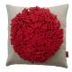 cream and red loop cushion