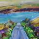 Road to Sandend | £250 | 70 x 60cm | Acrylic on paper Road to Sandend