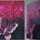 Pink Butterflies | £35 | 23 x 31cm | Canvas Using Acrylics Pink Butterflies