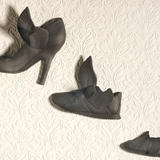 flying shoes - stained bone china