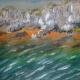 The weather beaten cliffs