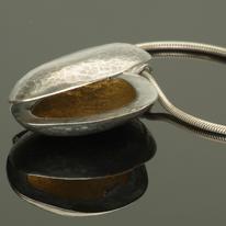 Silver and gold leaf locket