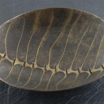 Etched brass dish