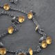 Cluster necklace | | | oxidised silver and yellow gold leaf Cluster necklace