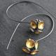 Cluster earrings | | | oxidised silver, gold leaf Cluster earrings