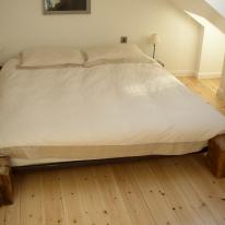 steel  wooden bed
