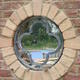 acid washed round window…
