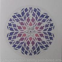 Illuminated Rose Window: Cornflower