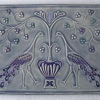 Tile - Peacocks with Tree of Life