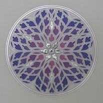 Illuminated Rose Window - Cornflower