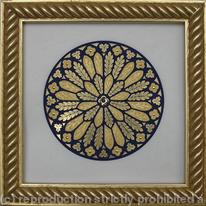 Miniature Illuminated Rose Window - Byzantine Leaf