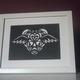 framed wing skull of…