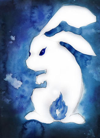 Blue Rabbit Flame Tail
