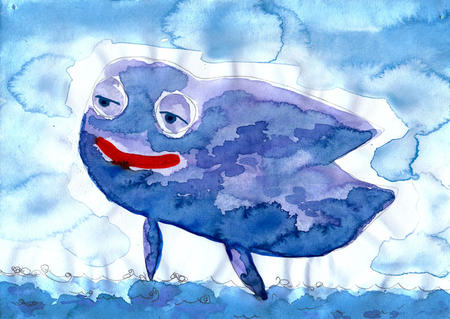 Flying Blue Whale