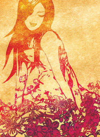 Girl in Flowers