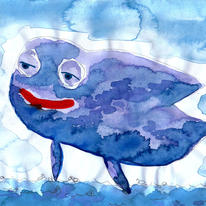 Flying Blue Whale