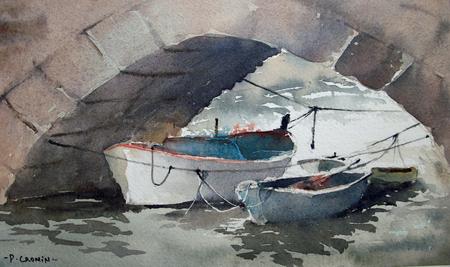 Boats under a Bristol Bridge