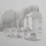 Old warehouse Porthleven - Pencil